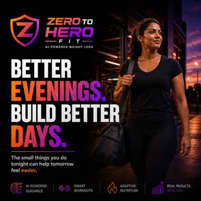ZeroToHero app graphic: better evenings build better days